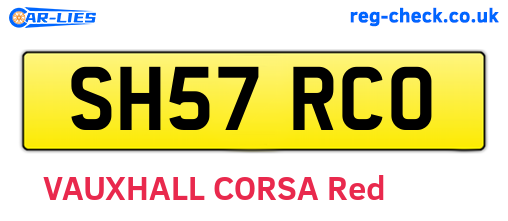 SH57RCO are the vehicle registration plates.