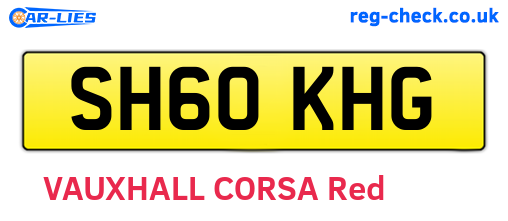 SH60KHG are the vehicle registration plates.