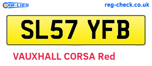 SL57YFB are the vehicle registration plates.