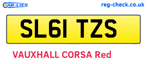 SL61TZS are the vehicle registration plates.