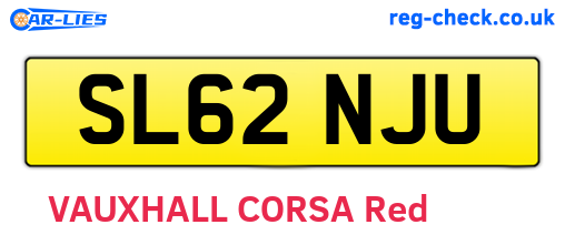 SL62NJU are the vehicle registration plates.