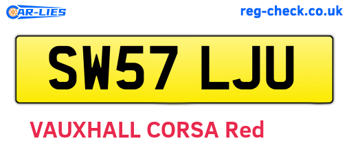 SW57LJU are the vehicle registration plates.