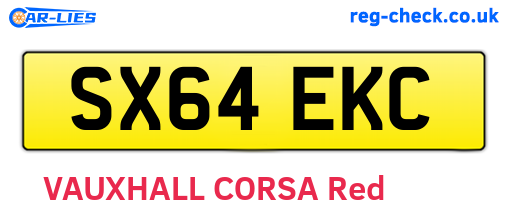 SX64EKC are the vehicle registration plates.