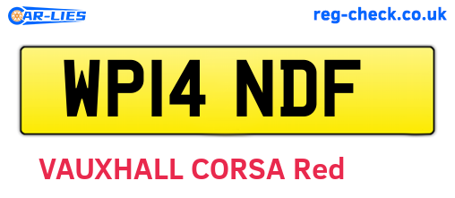 WP14NDF are the vehicle registration plates.