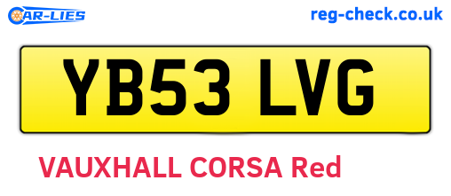 YB53LVG are the vehicle registration plates.