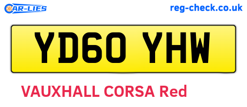 YD60YHW are the vehicle registration plates.