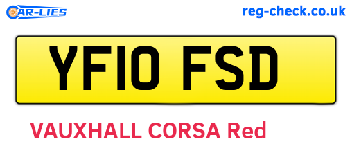 YF10FSD are the vehicle registration plates.