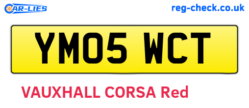YM05WCT are the vehicle registration plates.