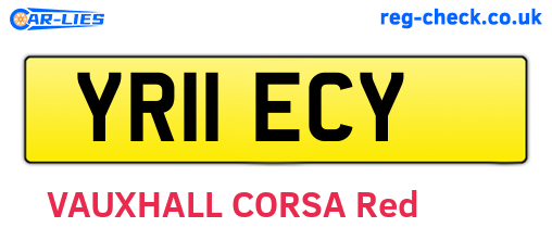 YR11ECY are the vehicle registration plates.