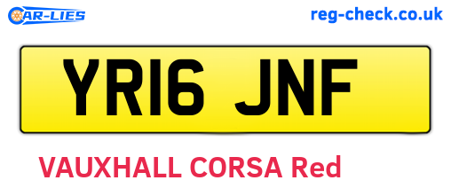 YR16JNF are the vehicle registration plates.