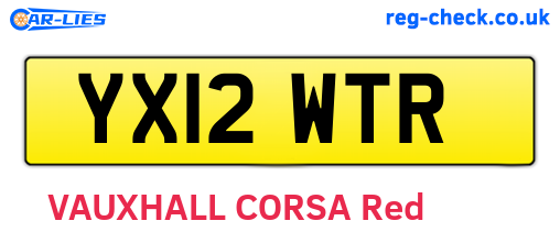 YX12WTR are the vehicle registration plates.