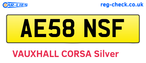 AE58NSF are the vehicle registration plates.