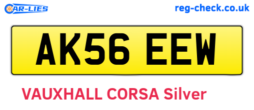 AK56EEW are the vehicle registration plates.