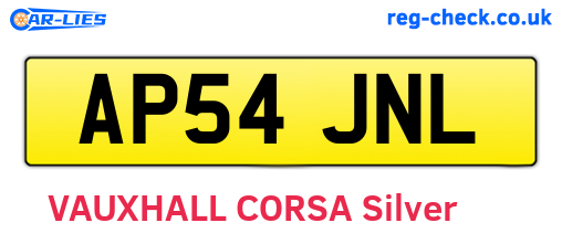 AP54JNL are the vehicle registration plates.