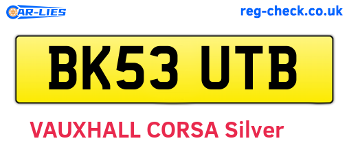 BK53UTB are the vehicle registration plates.