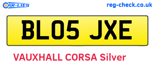 BL05JXE are the vehicle registration plates.