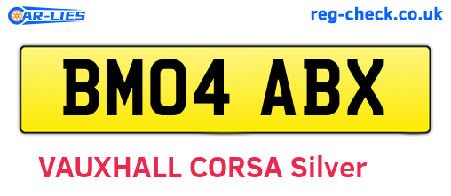 BM04ABX are the vehicle registration plates.