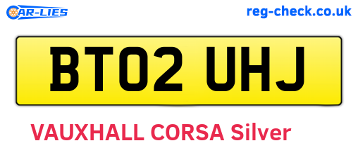 BT02UHJ are the vehicle registration plates.