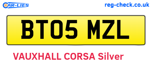 BT05MZL are the vehicle registration plates.