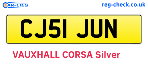 CJ51JUN are the vehicle registration plates.