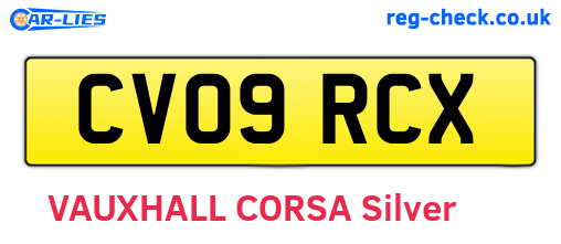 CV09RCX are the vehicle registration plates.