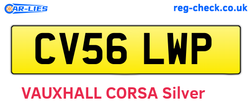 CV56LWP are the vehicle registration plates.