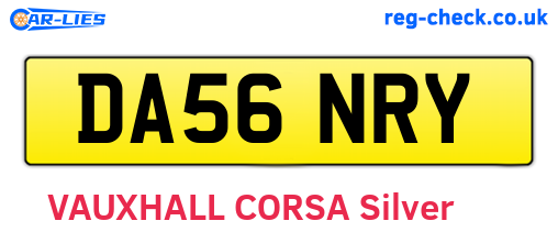 DA56NRY are the vehicle registration plates.