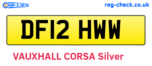 DF12HWW are the vehicle registration plates.