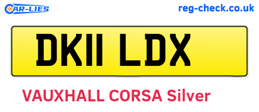 DK11LDX are the vehicle registration plates.
