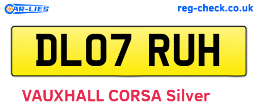 DL07RUH are the vehicle registration plates.