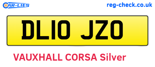 DL10JZO are the vehicle registration plates.
