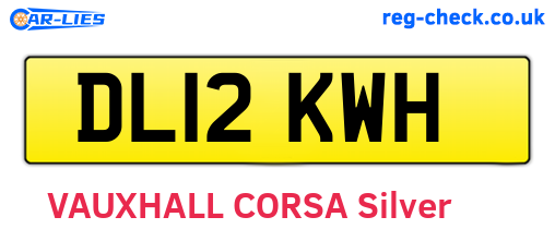 DL12KWH are the vehicle registration plates.