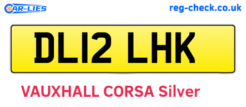 DL12LHK are the vehicle registration plates.