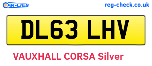 DL63LHV are the vehicle registration plates.