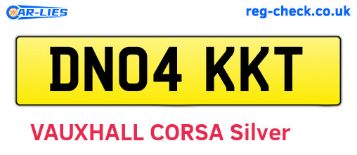 DN04KKT are the vehicle registration plates.