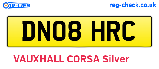 DN08HRC are the vehicle registration plates.