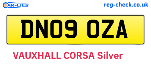 DN09OZA are the vehicle registration plates.