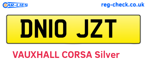 DN10JZT are the vehicle registration plates.