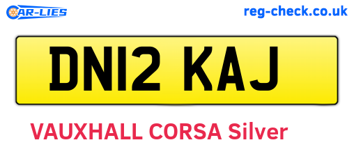 DN12KAJ are the vehicle registration plates.