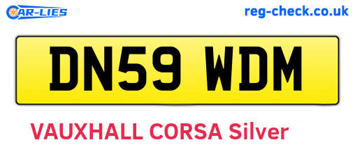 DN59WDM are the vehicle registration plates.