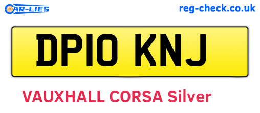 DP10KNJ are the vehicle registration plates.
