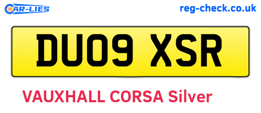 DU09XSR are the vehicle registration plates.