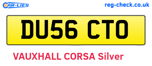 DU56CTO are the vehicle registration plates.