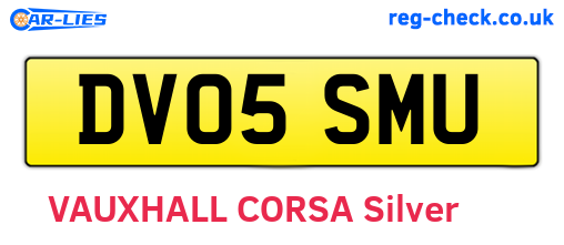 DV05SMU are the vehicle registration plates.
