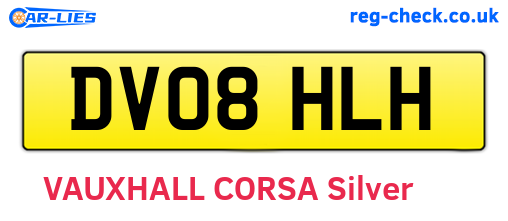 DV08HLH are the vehicle registration plates.