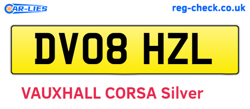 DV08HZL are the vehicle registration plates.
