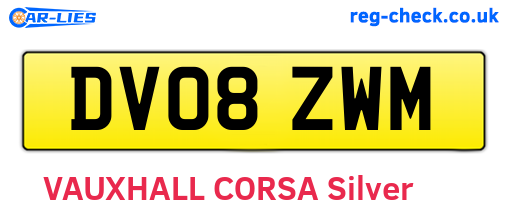DV08ZWM are the vehicle registration plates.