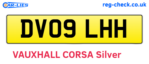 DV09LHH are the vehicle registration plates.
