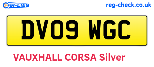 DV09WGC are the vehicle registration plates.