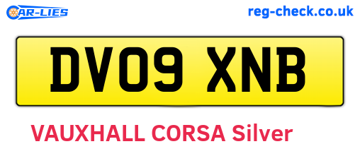 DV09XNB are the vehicle registration plates.